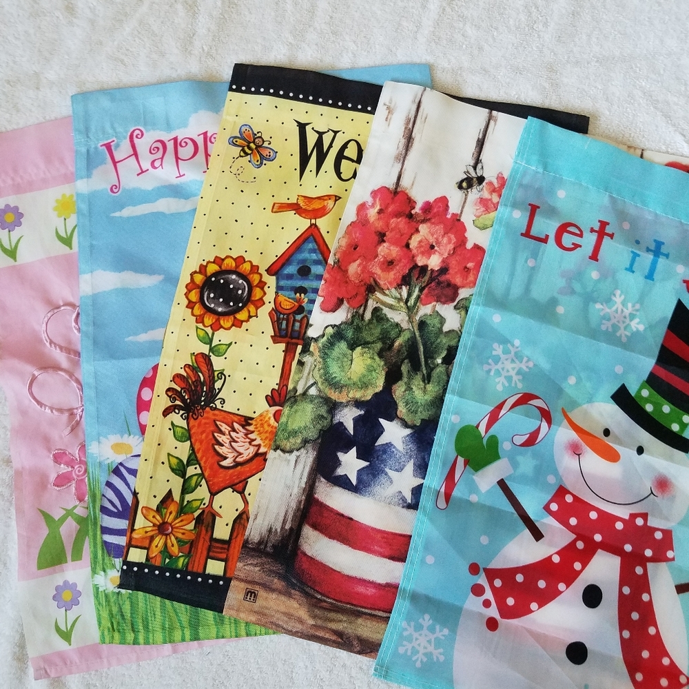Five Garden Flags
